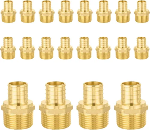 Vista 10 de Paquete de 2 accesorios PEX, adaptador NPT roscado macho de 1 pulgada PEX x 1 pulgada, ASTM F1807