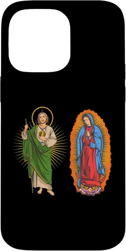 Vista 21 de Funda para iPhone 16 Virgen de Guadalupe con San Judas Tadeo