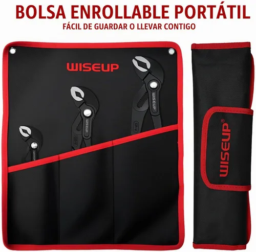 Vista 4 de WISEUP Juego de alicates para juntas de ranura - Bomba de agua ajustable