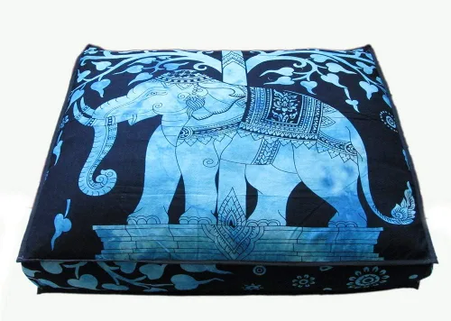 Vista 17 de ICC - Funda de cojín cuadrada grande de algodón con diseño de mandala, funda de almohada hippie, funda de almohada para el suelo con cremallera