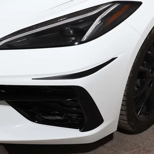 Vista 3 de Protector de parachoques de esquina delantera de automóvil, adhesivo anticolisión compatible con Chevrolet Corvette C8 2020-2023, calcomanía