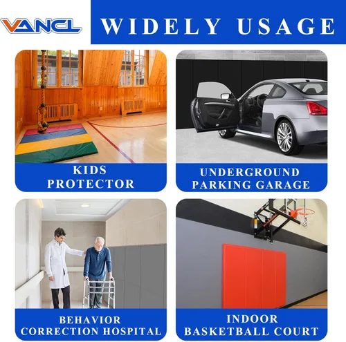 Vista 5 de Acolchado de pared para gimnasio, almohadilla de pared para niños, acolchado de pared de 2" de espesor, acolchado de pared para protección de 4
