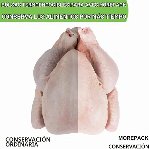 Vista 5 de Bolsas retráctiles para aves de corral, 100 bolsas de pollo de 13 x 18 pulgadas, bolsa termorretráctil para congelador 100PCS