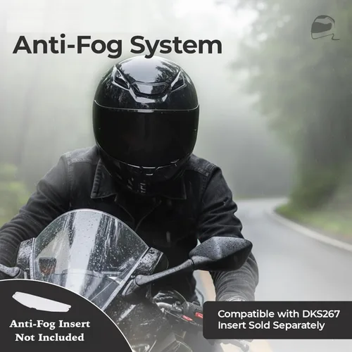 Vista 4 de The Helmet Shop HJ-33 Visor transparente claro para casco de motocicleta compatible con HJC i90, i91 y cascos modulares Harley – Protector