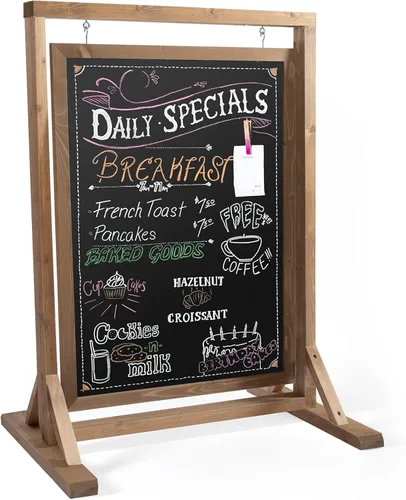 Vista 11 de Ilyapa Barnwood - Letrero de doble cara para acera Barnwood Marrón