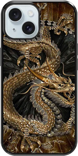 Vista 7 de Funda para iPhone Air - Funda de teléfono con patrón de dragón dorado chino - Funda de TPU con protección de absorción de impactos