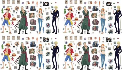 Vista 8 de RoomMates RMK5439GM Calcomanía de Pared One Piece Luffy, Rojo
