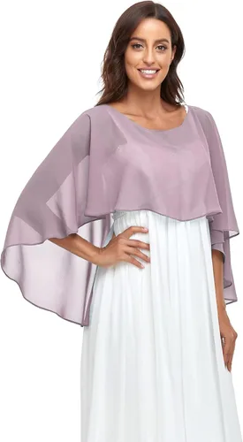 Vista 24 de Sheer Shawls and Wraps for Evening Dresses Chiffon Capes for Women Negro