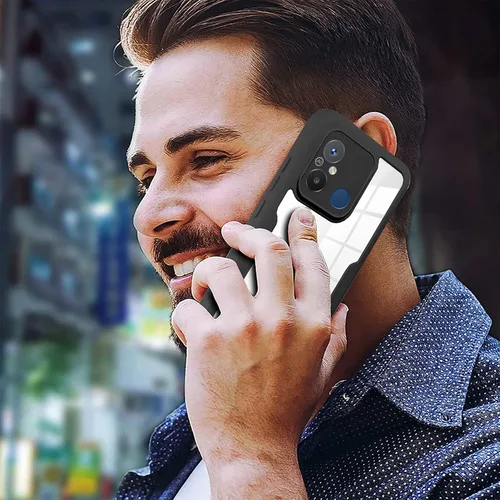 Vista 7 de CCSamll - Funda delgada para Xiaomi Redmi 12C con protector de pantalla, cuerpo completo, transparente, suave TPU, resistente a prueba de golpes