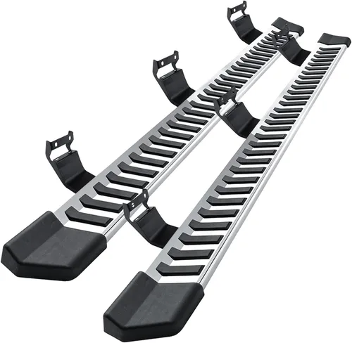 Vista 21 de COMNOVA Estribos Compatibles con Ford F-150 Crew Cab 2004-2014 (4 puertas de tamaño completo), diseño de almohadilla de paso de 6 pulgadas, barras