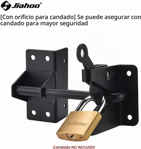 Vista 3 de Pestillo de puerta automático resistente para cercas de madera, puertas de metal autobloqueantes para cercas de vinilo que salen a la puerta
