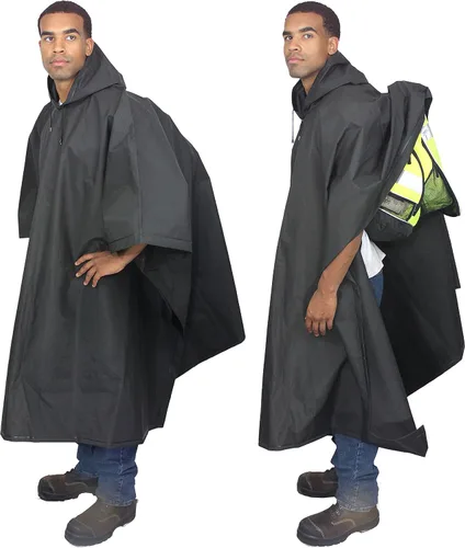 Vista 2 de Galeton-12714-BK impermeable, jorongo XL de EVA de 0.22 mm (extragrande y alto), negro, talla única