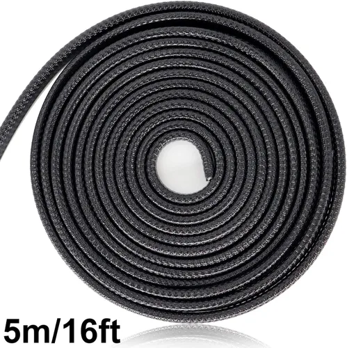 Vista 3 de Protectores de borde de puerta de automóvil de 16 pies (16.4 ft) de goma universal en forma de U, protección de borde de puerta de automóvil