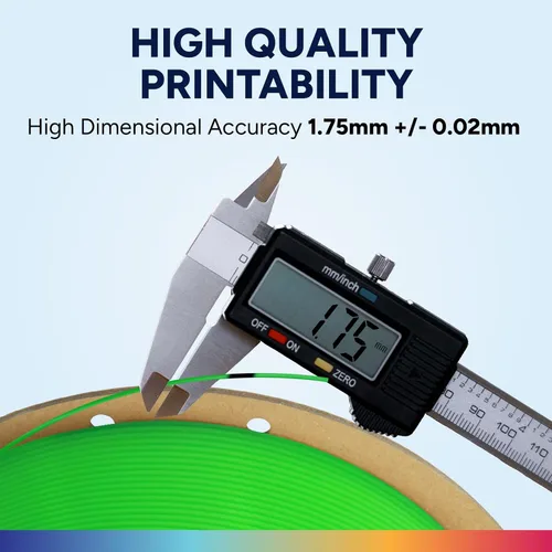 Vista 123 de OVERTURE - Filamento de ácido poliláctico (Easy PLA) para impresora 3D de 1.75 mm, bobina de cartón de 2.2 libras, precisión dimensional +/- 0.02