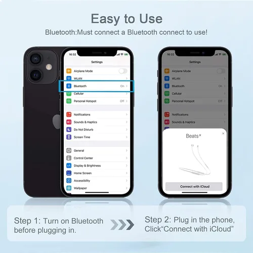 Vista 2 de Paquete de 2 auriculares para iPhone con micrófono integrado y control de volumen, auriculares con cable compatibles con iPhone 14/13/12/11 Pro