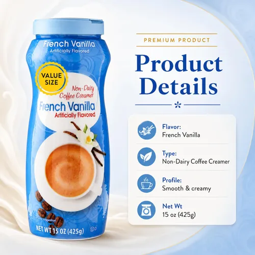 Vista 7 de Dumbass Coffee Value Great - Crema de café sin lácteos de vainilla francesa, 15 onzas con cuchara de gemas (vainilla francesa)