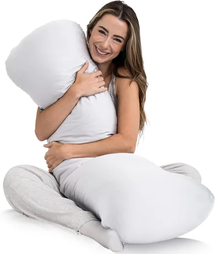Vista 14 de SleepCloud Almohada corporal con peso de 6.5 libras, cubierta de Tencel Azul Ártico