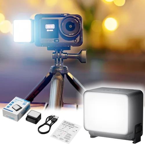 Vista 12 de JJC Luz LED para Insta360 Ace Pro 2 accesorios, accesorio de luz de relleno auxiliar magnética, recargable IPX5 impermeable, mini luz de video