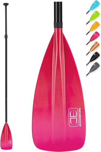 Vista 8 de OCEANBROAD SUP Paddle - Remo ajustable para kayak de paddleboard, eje de aleación de aluminio ajustable con cuchillas de nailon reforzado