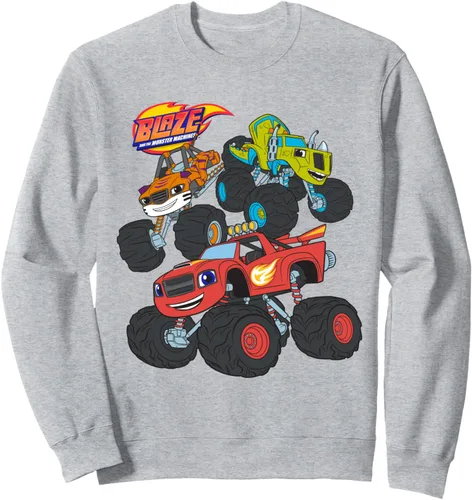 Vista 3 de Blaze & The Monster Machines (BLAZE, STRIPES, ZEG) - Sudadera de grupo, Negro, S