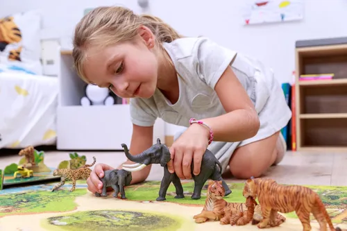 Vista 2 de Papo Juego de figuras de juguete de Tigresa con Cub