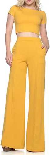 Vista 2 de Pantalones acampanados de yoga para mujer, pantalones elásticos de teñido anudado, cintura alta, talla grande, pantalones palazzo largos y anchos