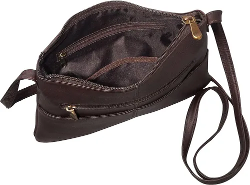 Vista 3 de Le Donne Bandolera de bolsillo de cuero - Bolso de mujer de cuero de vaca colombiano