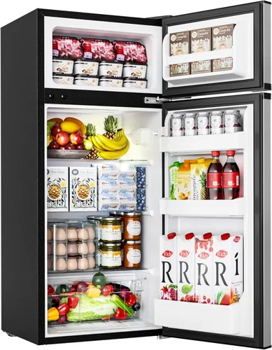Vista 10 de Euhomy - Refrigerador miniatura con congelador, 3.2 pies cúbicos, refrigerador miniatura con congelador, refrigerador de dormitorio con congelador