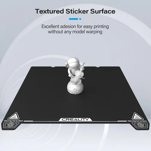 Vista 4 de Creality Placa de construcción original Ender 3 S1, hoja PEI de superficie texturizada de 235x235mm, placa de cama magnética, extraíble, flexible