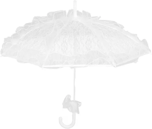 Vista 9 de BESTOYARD Paraguas de encaje vintage para boda, paraguas nupcial de flores, sombrillas de encaje bordado, paraguas de boda, fiesta, baile, foto Prop
