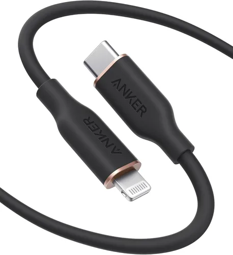 Vista 12 de Anker USB C to Lightning Cable, MFi-Certified (3 ft, Midnight Black)