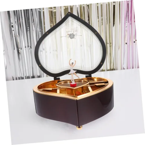 Vista 3 de Holibanna Caja de joyería de música para niñas, regalo para niña, cajón de juguetes, contenedores de almacenamiento para juguetes, organizador