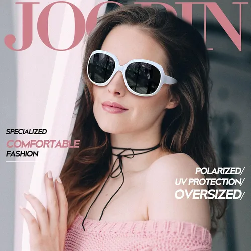 Vista 197 de Joopin Lentes de sol de gran tamaño para mujer, polarizados, grandes, para conducción, protección UV, grandes sombras