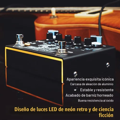 Vista 7 de JOYO Amp Simulator - Pedal de guitarra, modelos de 9 amperios con doble canal y 18 tonos, IR Cab Sim, salida XLR y bucle FX, bypass