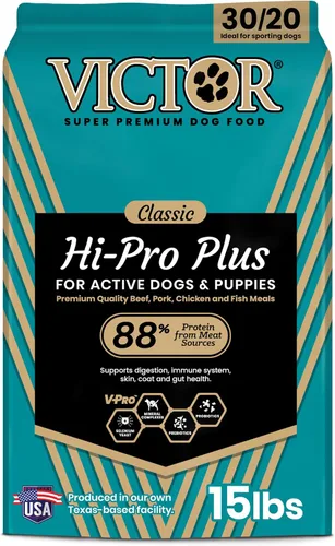 Vista 14 de VICTOR Classic - Hi-Pro para raza pequeña adulta, 5 libras Real Beef 1st Ingredient, Small Breed Bite-Sized Kibble, Immune & Digestive Support