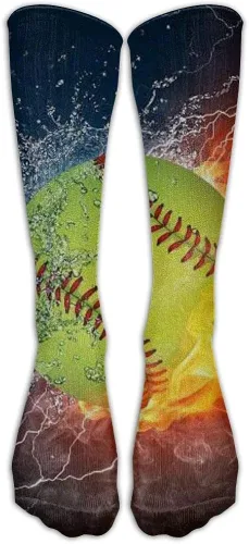 Vista 2 de Crazy Socks for Women Football Compression Socks Crew Socks Funny Socks Long Socks for Running Athletic Travel Work