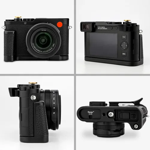 Vista 3 de Haoge Mango HG-D8 para Leica D-Lux 8 Cuerpo de cámara Soporte de agarre en forma de L