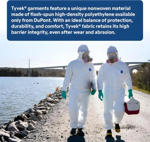 Vista 4 de DuPont Tyvek 400 TY122S - Overol protector desechable con capucha, botas