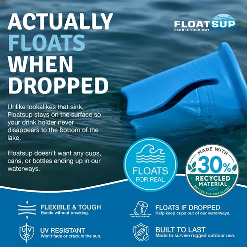 Vista 4 de Floatsup® Portavasos para Tabla de Remo y Kayak en Color Negro