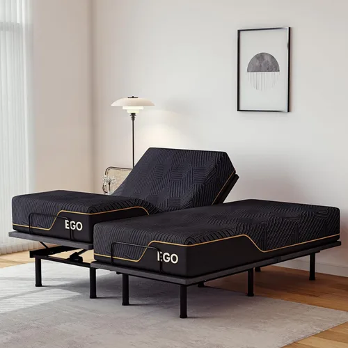 Vista 15 de MLILY EGOHOME - Base de cama ajustable individual XL con patas ajustables, base de cama eléctrica plegable de metal con control remoto inalámbrico