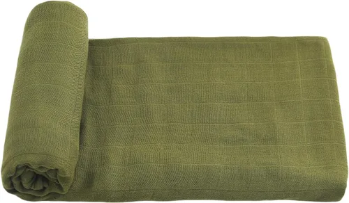 Vista 7 de Manta de muselina 100% viscosa hecha de bambú, color gris sólido, unisex, manta de muselina suave y sedosa, manta de recepción neutra para recién