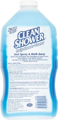 Vista 4 de Paquete de 6 – Recambio de limpiador de ducha diario Clean Shower, 60 onzas líquidas