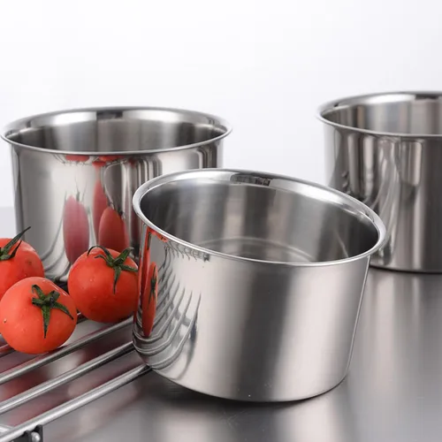 Vista 2 de Olla de acero inoxidable, olla multifuncional con tapa para hervir, olla para sopa y pasta, para el hogar, cocina, restaurante, lavavajillas (4.7 in)