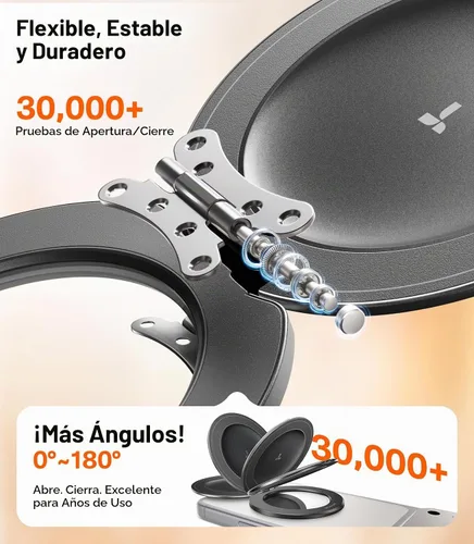 Vista 4 de TORRAS Soporte magnético para teléfono, cómodo anillo de silicona, compatible con accesorios MagSafe, soporte 4 en 1 para iPhone 17 Pro Max 16 15 14