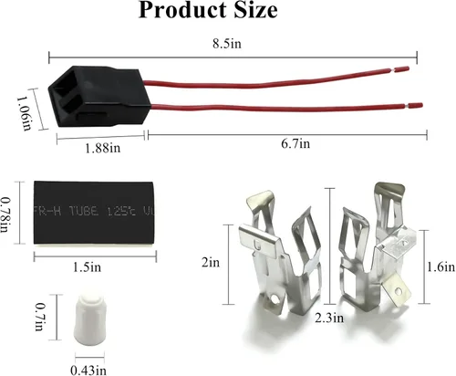 Vista 2 de Kit de 2 receptáculos para quemador eléctrico ERR117 para Whirlpool Kenmore Cocina Estufa Elemento Enchufe Bloque de receptáculo Bloque