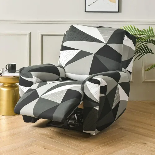 Vista 31 de Fundas para silla reclinable para silla reclinable, 4 piezas, funda para sofá reclinable con bolsillos, funda elástica antideslizante y reclinable