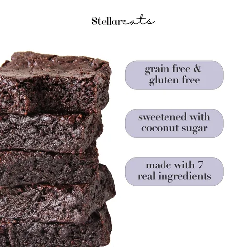 Vista 4 de Stellar Eats Mezcla para hornear brownie sin cereales Sin gluten, sin lácteos, a base de plantas, apta para paleo, endulzada naturalmente