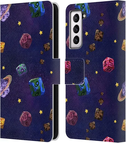 Vista 254 de Head Case Designs Officially Licensed Carla Morrow Colorful Space Dice Patterns Leather Wallet Case Compatible with Samsung Galaxy A07 4G