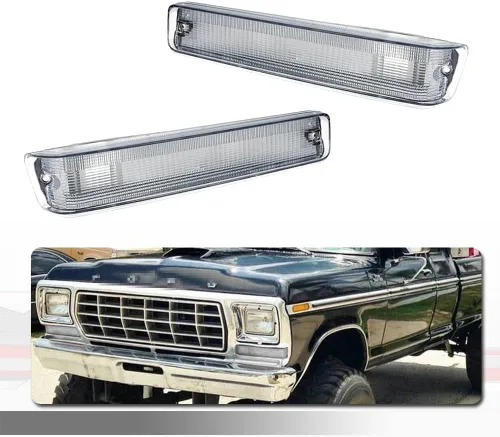 Vista 7 de Para camiones Ford F-150 1973-1979, carcasa de luces direccionales Ford Bronco 1978-1979