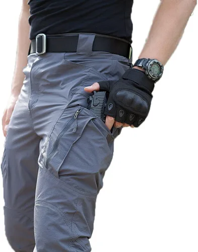 Vista 4 de TACVASEN Pantalones militares de senderismo para hombre, de secado rápido, repelente al agua, de asalto, con 8 bolsillos